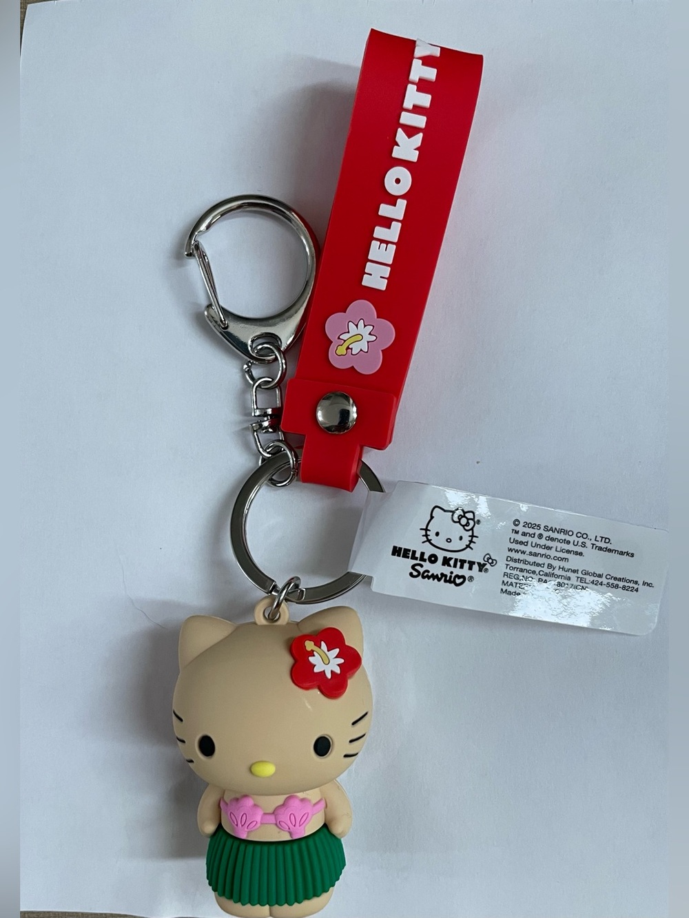 ABC store exclusive Hawaiian Hello Kitty Keychain Bag Charm